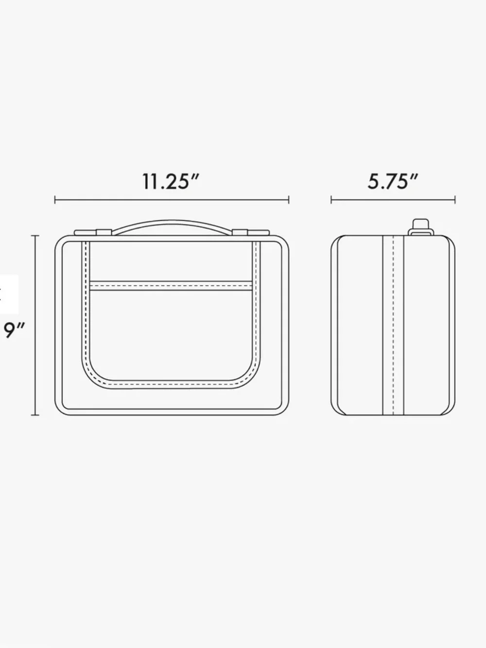 Calpak Large Clear Cosmetics Case Black